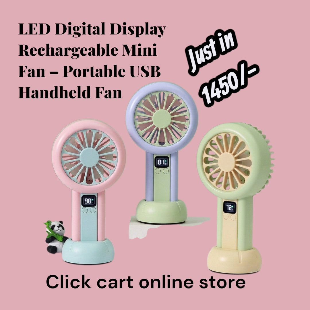 Mini Rechargeable Fan – Portable USB Fan for Home, Office & Travel