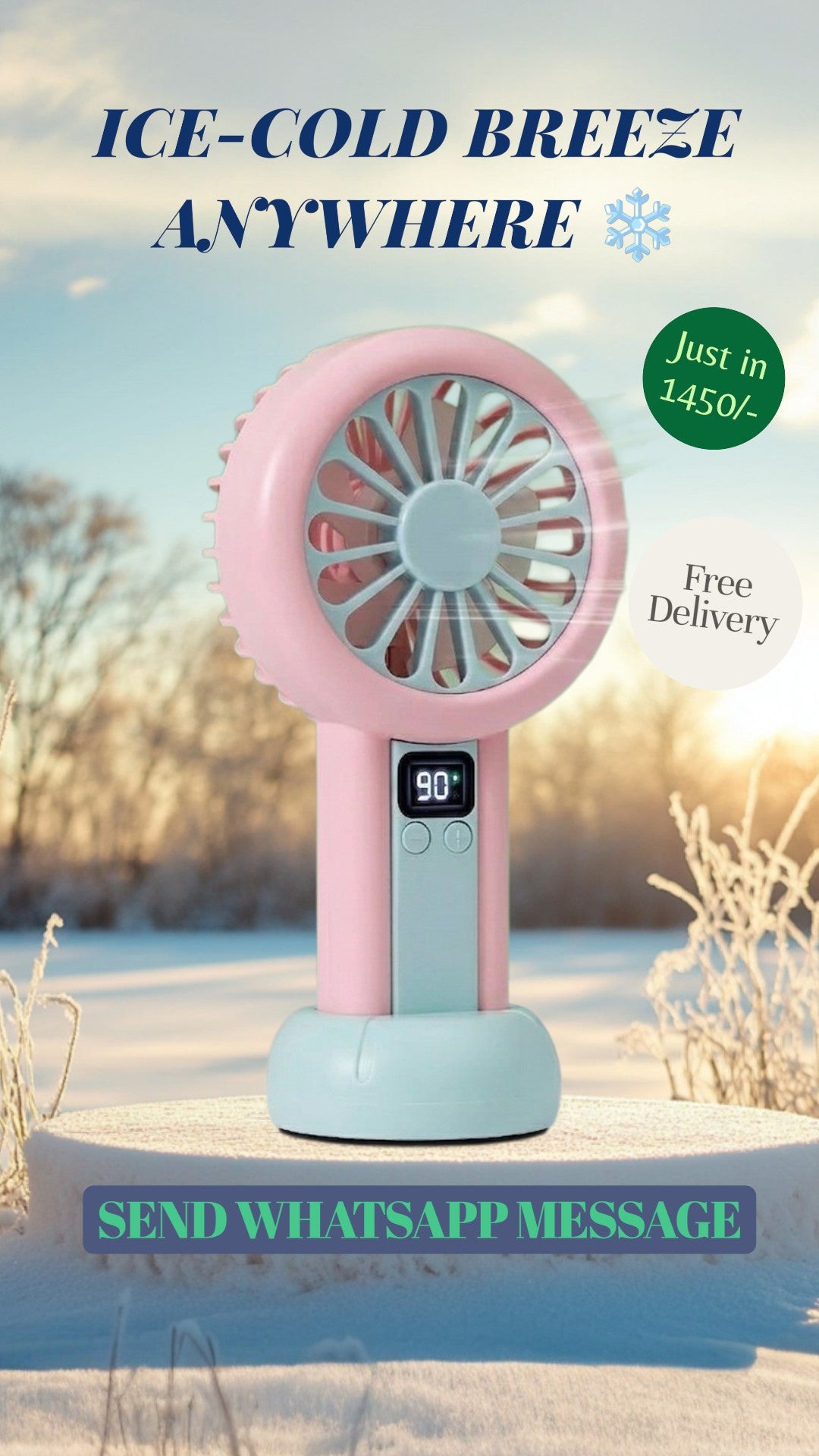 Mini Rechargeable Fan – Portable USB Fan for Home, Office & Travel