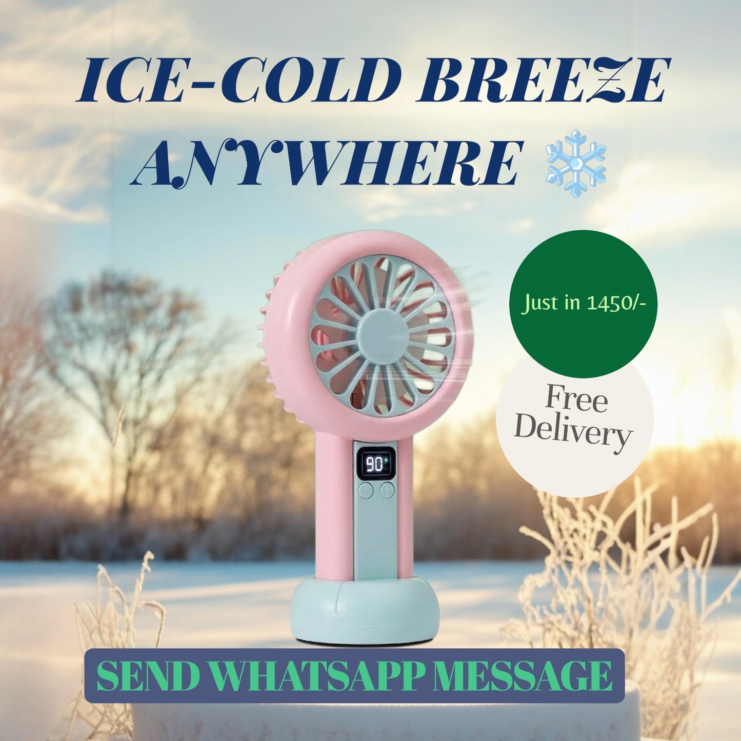 Mini Rechargeable Fan – Portable USB Fan for Home, Office & Travel
