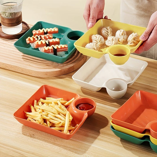 Four-Piece Colorful Serving Platter Set