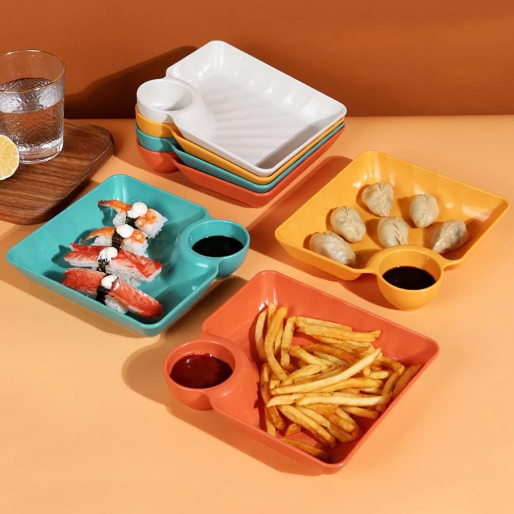 Four-Piece Colorful Serving Platter Set